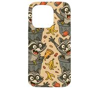 Funny Raccoon Cartoon Trash Panda Chaos Meme Art Carcasa para iPhone 15 Pro