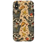 Funny Raccoon Cartoon Trash Panda Chaos Meme Art Carcasa para iPhone X/XS