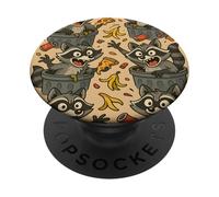 Funny Raccoon Cartoon Trash Panda Chaos Meme Art PopSockets PopGrip Adhesivo