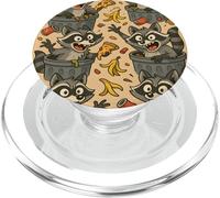 Funny Raccoon Cartoon Trash Panda Chaos Meme Art PopSockets PopGrip para MagSafe