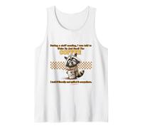 Funny Raccoon Coffee Lover Office Humor Quote Camiseta sin Mangas
