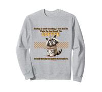 Funny Raccoon Coffee Lover Office Humor Quote Sudadera