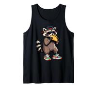 Funny Raccoon, Common Raccoon Eating a Taco Camiseta sin Mangas