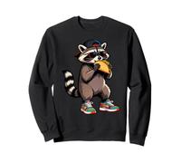 Funny Raccoon, Common Raccoon Eating a Taco Sudadera