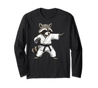 Funny Raccoon Doing Karate Samurai Ninja Raccoon Manga Larga