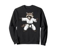 Funny Raccoon Doing Karate Samurai Ninja Raccoon Sudadera