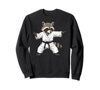 Funny Raccoon Doing Karate Samurai Ninja Raccoon Sudadera