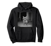 Funny Raccoon Flipping Off Middle Finger On Security Camera Sudadera con Capucha