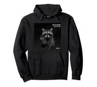 Funny Raccoon Flipping Off Middle Finger On Security Camera Sudadera con Capucha