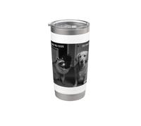 Funny Raccoon Flipping Off Middle Finger On Security Camera Vaso térmico de acero inoxidable de doble pared