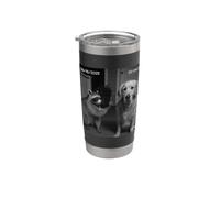 Funny Raccoon Flipping Off Middle Finger On Security Camera Vaso térmico de acero inoxidable de doble pared