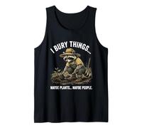Funny Raccoon I Bury Things | Cute Gardening Humor Animal Camiseta sin Mangas