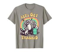 Funny Raccoon Let’s Get Trashed Meme Design Camiseta