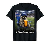 Funny Raccoon New Zeland Soccer Fan Futbol Humor Camiseta