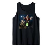 Funny Raccoon Selfie with Santa Claus Chimney 67 Six Seven Camiseta sin Mangas