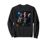 Funny Raccoon Selfie with Santa Claus Chimney 67 Six Seven Sudadera