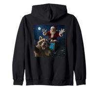 Funny Raccoon Selfie with Santa Claus Chimney 67 Six Seven Sudadera con Capucha