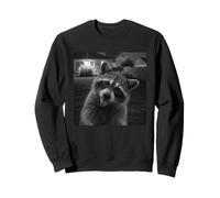 Funny Raccoon Sticks out Tongue On Security Camera Sudadera