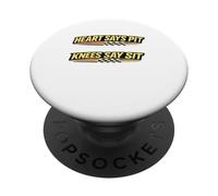 Funny Racing Humor Heart Dice Pit Knees Say Sit Race Broma PopSockets PopGrip Adhesivo