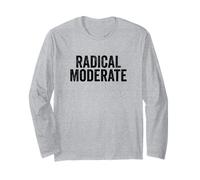 Funny Radical Moderate Republican Democrat Politics Design Manga Larga