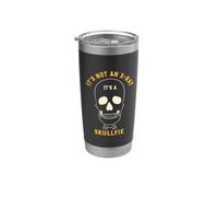 Funny Radiology Pun No es una radiografía, es un skullfie Vaso térmico de acero inoxidable de doble pared