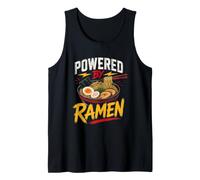 Funny Ramen Saying Humor Joke Gag Powered by Noodles Camiseta sin Mangas