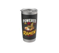 Funny Ramen Saying Humor Joke Gag Powered By Noodles Vaso térmico de acero inoxidable de doble pared