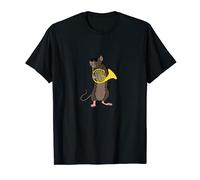 Funny Rat Wearing Sunglasses Playing French Horn Camiseta