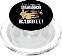 Funny Reading Glasses Kids Read Books & Pet Rabbit Lover PopSockets PopGrip para MagSafe
