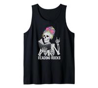 Funny READING ROCKS Elementary Educational Rockstar Camiseta sin Mangas