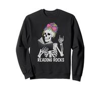 Funny READING ROCKS Elementary Educational Rockstar Sudadera