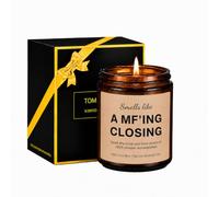Funny Realtor Candle - Vela aromática de cera de soja con aceites esenciales naturales para agentes inmobiliarios, compradores de viviendas e inauguración de la casa (4 onzas)
