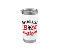 Funny Recovey Positive Comeback Officially Back To Awesome Vaso térmico de acero inoxidable de doble pared