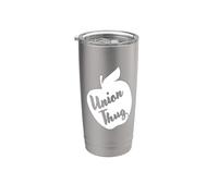 Funny Red For Ed Union Thug Retro SpEd Teacher Appreciation Vaso térmico de acero inoxidable de doble pared