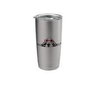 Funny Red Glasses Basset Hound Lover Vaso térmico de acero inoxidable de doble pared
