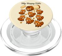 Funny Red Panda My Happy Pills Animal Lover Niños Niñas Niños PopSockets PopGrip para MagSafe