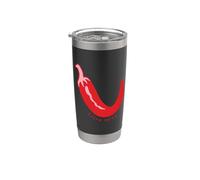 Funny Red pepper chili Food spicy hot Extra Spicy Chili Vaso térmico de acero inoxidable de doble pared