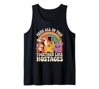 Funny Rehenes Rainbow Vintage Cartoon Dicho Camiseta sin Mangas