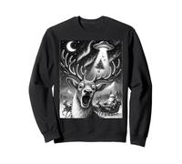 Funny Reindeer Taking a Selfie with Santa UFO Christmas Boys Sudadera