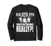Funny Resist Tariff Altipers Up I Stand with Penguin Lover Manga Larga