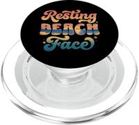 Funny Resting Beach Face Summer and Beach Cute Ocean Lovers PopSockets PopGrip para MagSafe