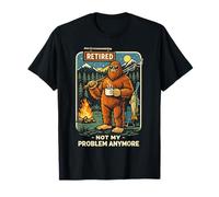 Funny Retired Not My Problem Anymore Bigfoot Fishing Camiseta