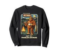 Funny Retired Not My Problem Anymore Bigfoot Fishing Sudadera