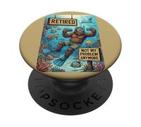 Funny Retired Not My Problem Anymore Scuba Bigfoot PopSockets PopGrip Adhesivo