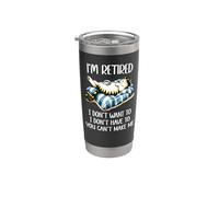 Funny Retirement Cat Not My Problem Im Retired Dont Have To Vaso térmico de acero inoxidable de doble pared