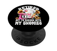 Funny Retirement GNOME For Bakers Baking Mom Retired Grandma PopSockets PopGrip Adhesivo