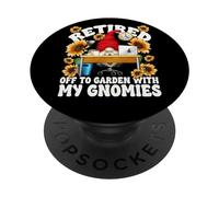 Funny Retirement Graphic For Women Men Office Garden GNOME PopSockets PopGrip Adhesivo
