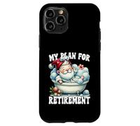 Funny Retirement Plan Spa Gnome In Bathtub For Lazy Dad Carcasa para iPhone 11 Pro