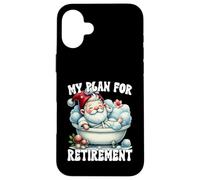 Funny Retirement Plan Spa Gnome In Bathtub For Lazy Dad Carcasa para iPhone 16 Plus