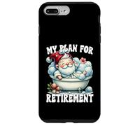 Funny Retirement Plan Spa Gnome In Bathtub For Lazy Dad Carcasa para iPhone 7 Plus/8 Plus